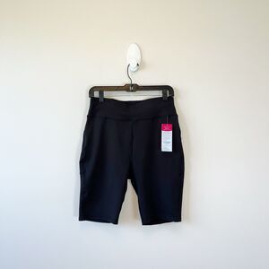 Pop Fit Black High Waisted Biker Shorts Pockets Athleisure Women’s Size XL NWT’s
